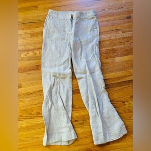 Linen wide leg trousers